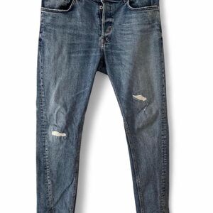 ZARA Men’s Slim Fit Distressed Jeans – Light Blue (EUR 46 / USA 36)